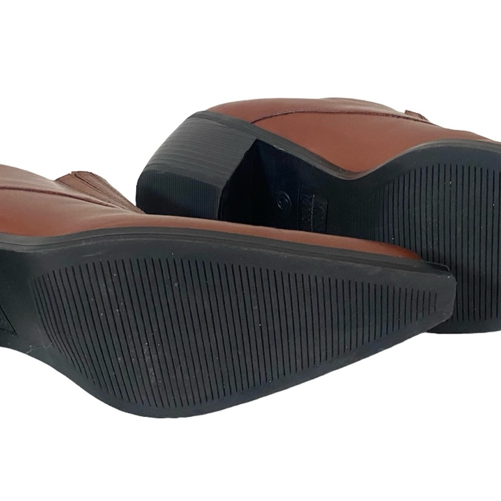 Dark Tan Cowboy Style Shoes - Picture 2 of 6